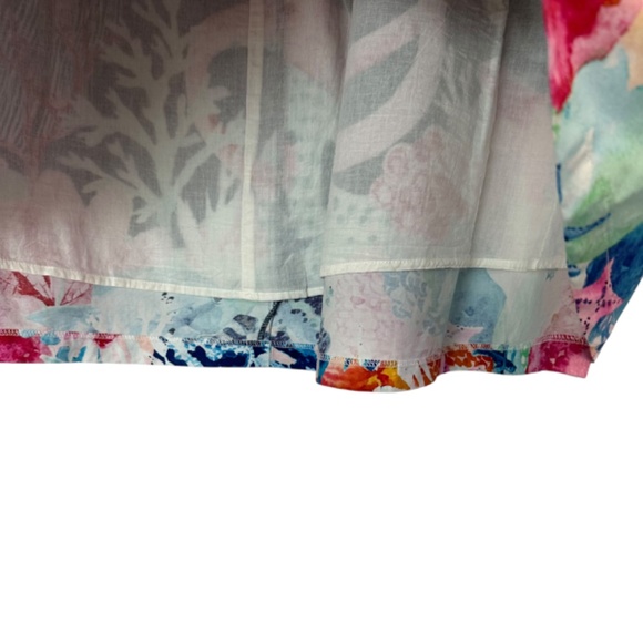 Modcloth Blue Ocean Marine Life Octopus Fish Print Mini A-Line Full Skirt Sz. 2X - Picture 9 of 15